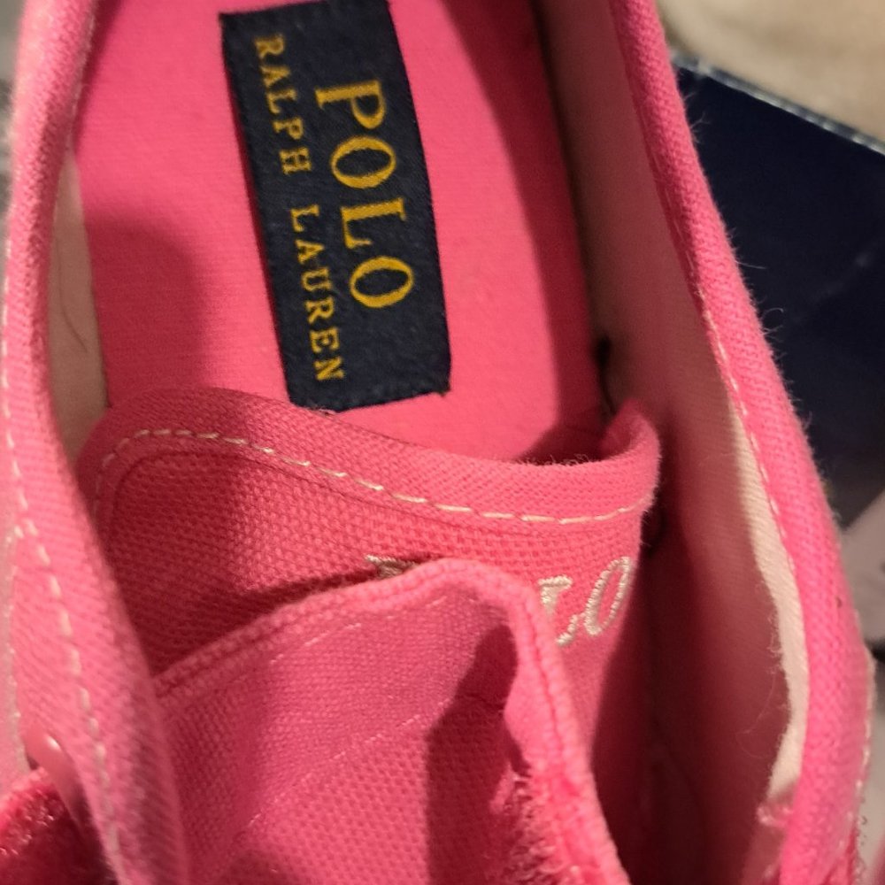 ** POLO by RALPH LAUREN ** PRETTY PINK Sneakers / Girl's Size 1.5 - Picture 4 of 5